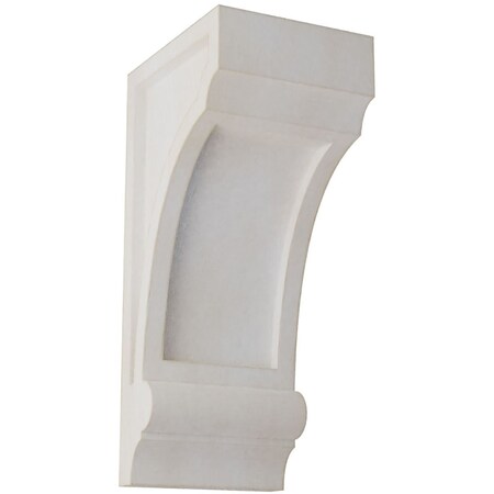 Ekena Millwork 3 1/4"W x 4"D x 8"H Diane Recessed Wood Vintage Decor Corbel, Chalk Dust White CORWD03X04X08DIWH